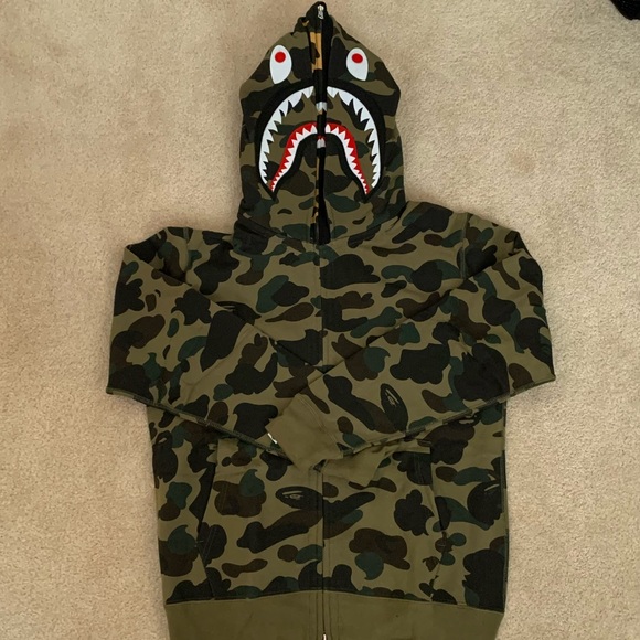 Bape Other - Bape X Undefeated Double Hood Zip-Up Shark Hoodie
